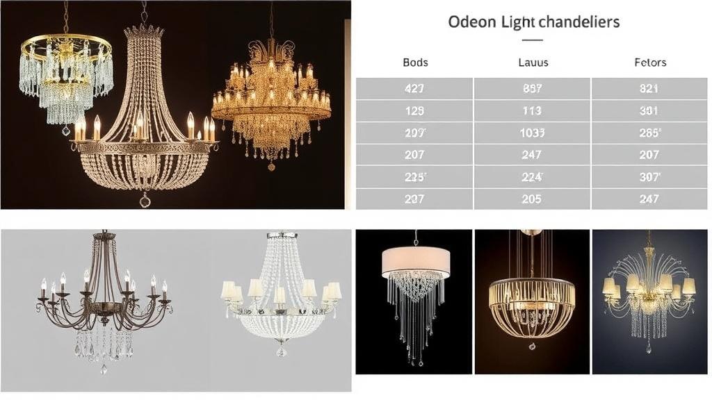 Люстры Odeon Light. Сравнительная таблица популярных моделей